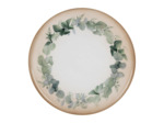 Plateau rond eucalyptus vert métal 35x35x2cm