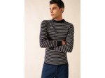 Pull marin rayé Matelot Coupe ajustée 100% laine SAINT JAMES
