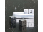Calendrier Perpétuel Cubes argentés Aluminium 4x5x10cm