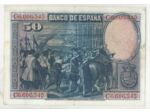 ESPAGNE 50 PESETAS 15 08 1928 TTB