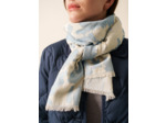 Foulard Mer de Glace en coton et laine