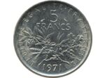 FRANCE 5 FRANCS ROTY 1971 SUP/NC