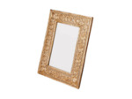 Cadre photo dentelle indienne dorée 22x17cm
