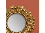 Miroir doré plumage résine 40x40x40cm
