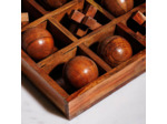 Jeu Morpion OXO 3D en bois Acacia 23x7x23cm