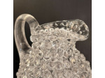 Carafon en Cristal Transparent Pointe de Diamant Élégant 14x12cm