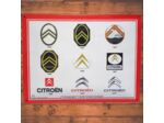 Plaque métal - Logos Citroën - 40x30 cm - Décoration vintage - Citroen