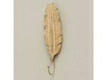 Crochet doré feuille de bananier 25x7x5cm