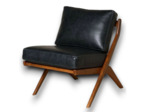 Fauteuil Cuir Noir Marnet 81x87x64cm