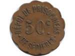 19 CORREZE - CLERGOUX 50 CENTIMES DEPOT DE PRISONNIERS DE SEDIERES 14/18 TTB+