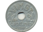 FRANCE 20 CENTIMES TYPE VINGT 1941 SUP-