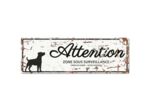 Plaque "Attention" Jack Russel - 4 formats