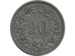 SUISSE 20 RAPPEN 1883 B TTB
