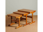Ensemble Tables d'Appoint Gigognes Trato Bois de Manguier 62x45x38cm