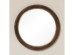 Grand Miroir Rond Éclat Rustique en Laiton 90x8cm
