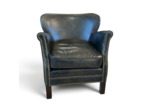 Fauteuil Club Vintage en Cuir Vieilli Turner Camden 67x75cm