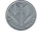 FRANCE 1 FRANC BAZOR 1943 poids faible TTB