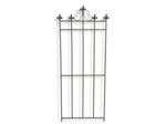 Treillage Jardin Fleurs de Lys en Fer Forgé Gris Antique 49x128cm