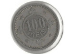PORTUGAL 100 REIS 1900 TTB