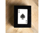 Boîte de 3 Jeux de Cartes Couvercle As Résine 7x10x13cm