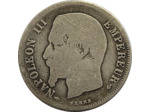 FRANCE 1 FRANC NAPOLEON III tête nue 1858 A (Paris) TB (G460)