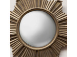 Miroir Convexe Halo Campagne résine doré 20x20cm