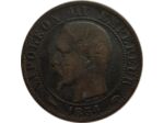 FRANCE 5 CENTIMES NAPOLEON III 1854 A (Paris) main TB+ N3