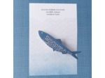 Broche sardine coloris bleu écaille argent