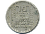 FRANCE 10 FRANCS TURIN 1945 R.COURT TB+ (G810a)