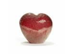 Lampe à Poser Affection Coeur rouge Verre bullé 32x17x28cm