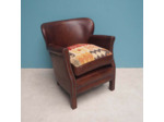 Fauteuil Turner cuir marron 67x67x75cm