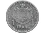 MONACO 1 FRANC ND (1943) ALUMINIUM TTB+