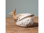 Sculpture Baleine Bois Naturel 22x11x13cm