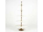 Etagère marbre blanc 5 étages 79x79x175cm