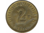FRANCE 2 FRANCS PHILADELPHIE FRANCE LIBRE 1944 SUP