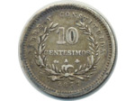 URUGUAY 10 CENTESIMOS 1877 TTB (W14)