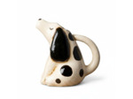 Pichet Chien Tacheté Blanc Noir grès 20x14x21cm