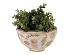 Pot de fleurs ondulé céramique beige rose 12x21x21cm