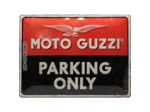 Plaque métal MOTO GUZZI -  Parking Only - 40 x 30 cm.