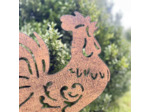 Silhouette déco jardin coq 40x53cm