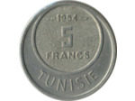 TUNISIE 5 FRANCS 1954 TTB+