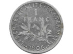 FRANCE 1 FRANC SEMEUSE 1906 TTB-