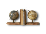 Serre-livres Mappemondes bois Manguier 42x13x21cm