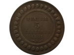TUNISIE 5 CENTIMES 1891 TTB (Lec71) n2