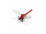 Figurine Miniature Libellule Rouge Verre 7x7x3cm