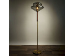 Lampadaire Osana Led Verre fumée gris métal 45x45x160cm