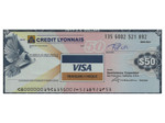 U.S.A. TRAVELERS CHEQUE VISA CREDIT LYONNAIS 50 DOLLARS 135.6002.521.892