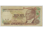 TURQUIE 5000 LIRA 1970 (1985) SERIE E18 TB+