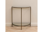 Console Demi Lune Astria Verre 76x70x35cm