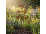 Tuteur déco fleurs fer marron 42x85cm